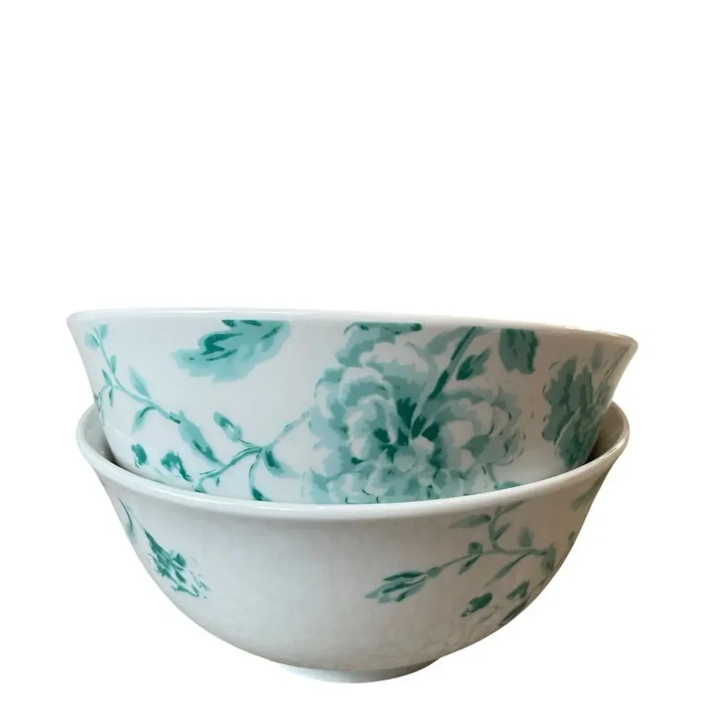 Martha Stewart Chinoserie  Porcelain Cereal Bowls 6